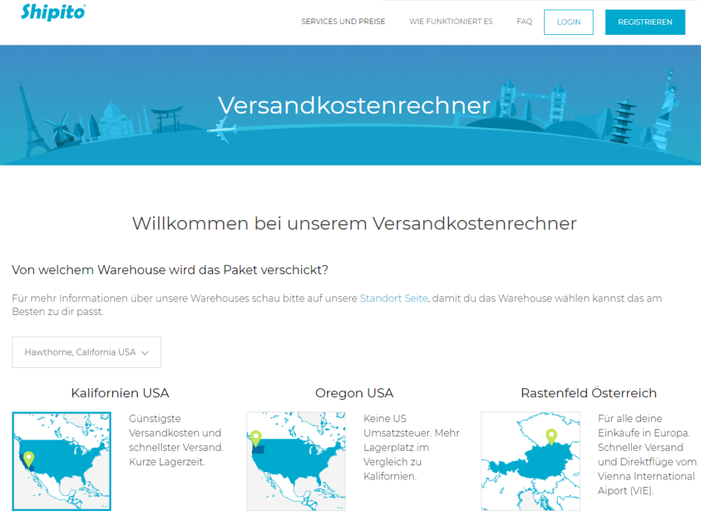 Shipito Paketweiterleitung